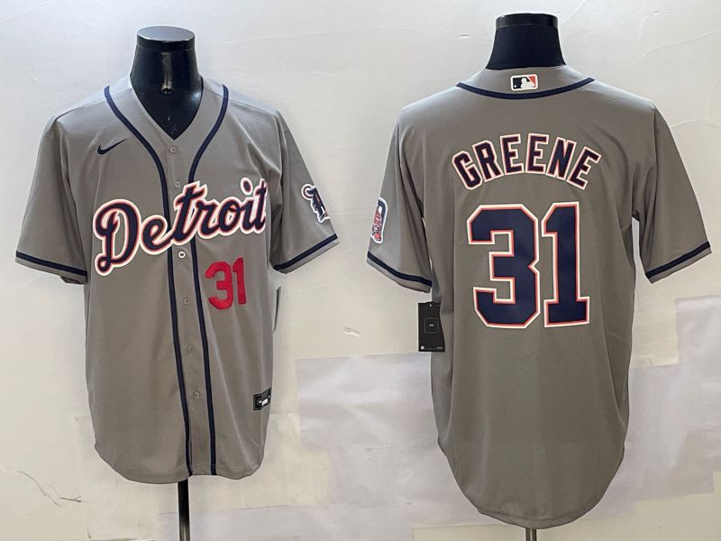 Men Detroit Tigers 31 Greene Grey Game 2025 Nike MLB Jersey style 3122